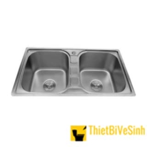 Chậu chén 2 ngăn đều Inox304 chuẩn cao cấp Navier NV-8850D304