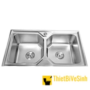 Chậu rửa chén 2 hộc đều vuông inox cao cấp Navier NV-9050D201