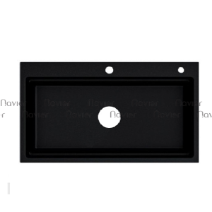 Chậu Rửa Chén Đá 1 Hộc Đen Nhập Khẩu Navier NV-T8050-E01