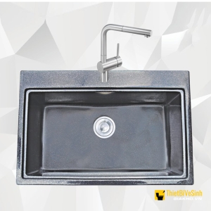 Chậu Rửa Chén Đá 1 Ngăn Đen Cao Cấp NV-7147D